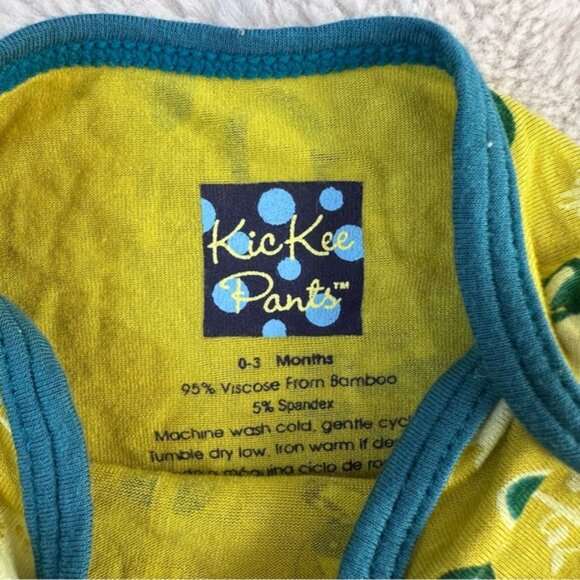 Kickee Pants | "Hey Diddle Diddle" Yellow Citronella Body Suit | Size 0-3 Months - Picture 5 of 5